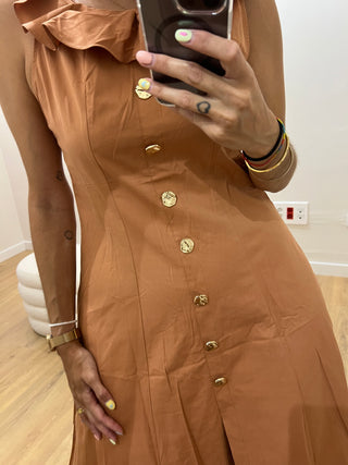 VESTIDO VOLANTE BOTONES