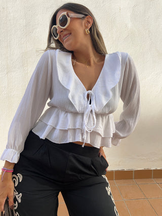 BLUSA FLUIDA VOLANTES