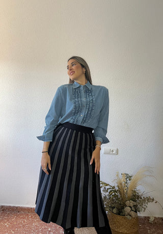 CAMISA DENIM VOLANTES