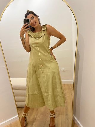 VESTIDO VOLANTE BOTONES
