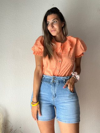 SHORT DENIM PAPERBAG