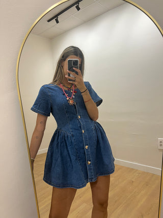 VESTIDO VOLUMEN DENIM