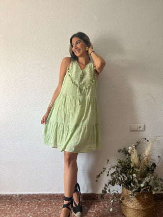 VESTIDO VOLANTES CROCHET