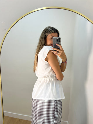 BLUSA BOLSILLOS LAZO