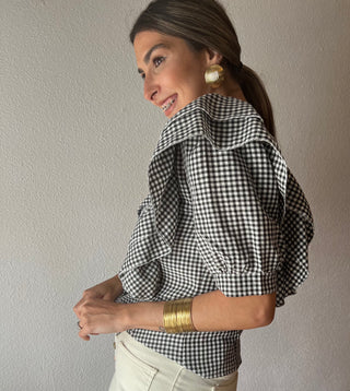 CAMISA VOLANTES VICHY