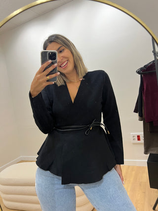 CHAQUETA PUNTO CINTURÓN