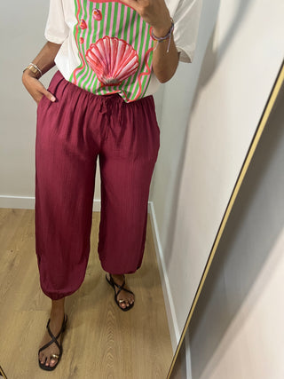 PANTALÓN BOMBACHO FRAMBUESA