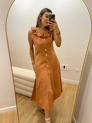 VESTIDO VOLANTE BOTONES
