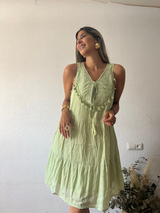 VESTIDO VOLANTES CROCHET