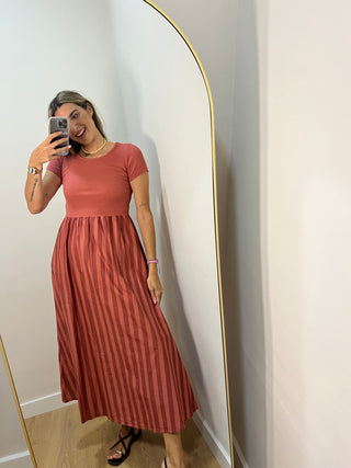 VESTIDO COMBINADO RAYAS