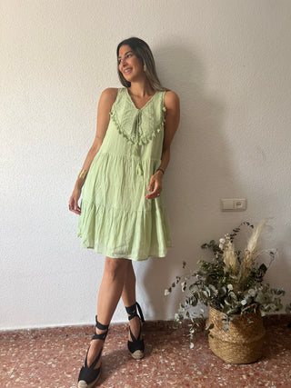 VESTIDO VOLANTES CROCHET