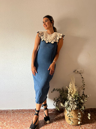 VESTIDO MIDI DENIM
