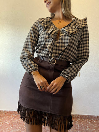 BLUSA LEÑADOR VOLANTE