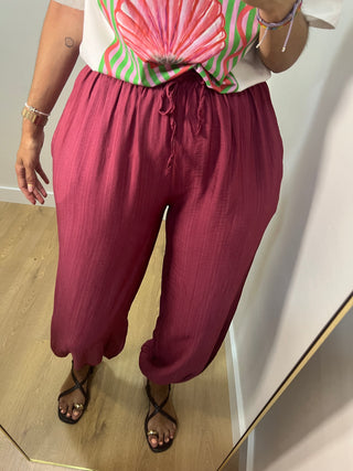 PANTALÓN BOMBACHO FRAMBUESA