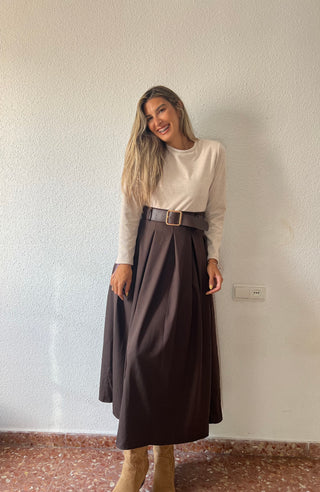 VESTIDO COMBINADO CINTURÓN