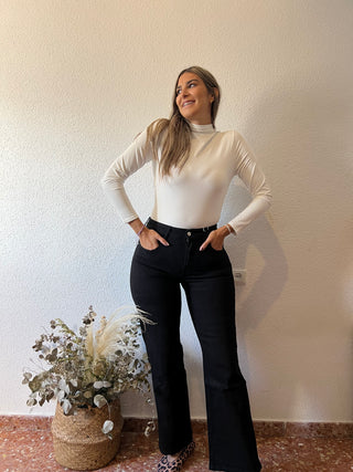 JEANS WIDE LEG OSCURO